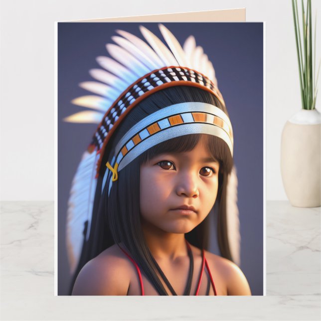 NATIVE AMERIKANISCHE STAATSANGEHÖRIGKEIT BIRTHTAG KARTE (Vorderseite)