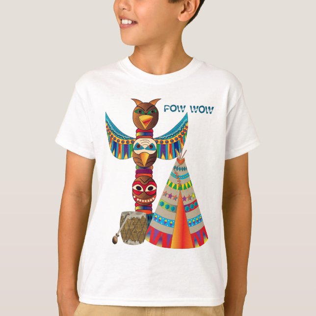 NATIVE AMERIKANISCHE UREINWOHNER-BILDER AUF KID T-Shirt (Vorderseite)
