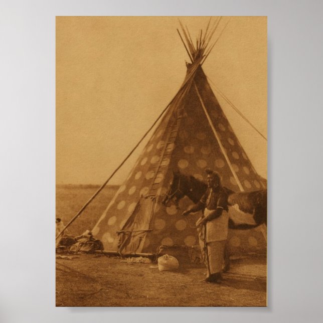 Native Amerikanische Ureinwohner Blackfoot TeePee  Poster (Vorne)