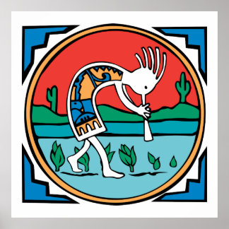 Native Amerikanische Ureinwohner Kokopelli Poster