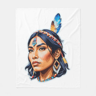 Native Amerikanische Ureinwohner Lady Fleecedecke