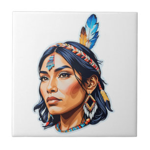 Native Amerikanische Ureinwohner Lady Fliese