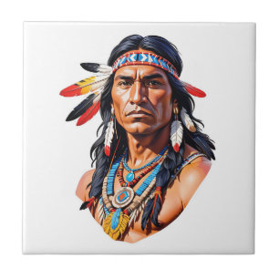 Native Amerikanische Ureinwohner Man Fliese