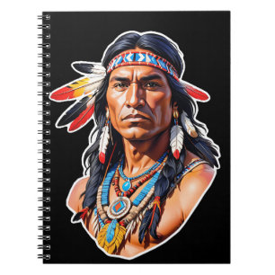Native Amerikanische Ureinwohner Man Notizblock