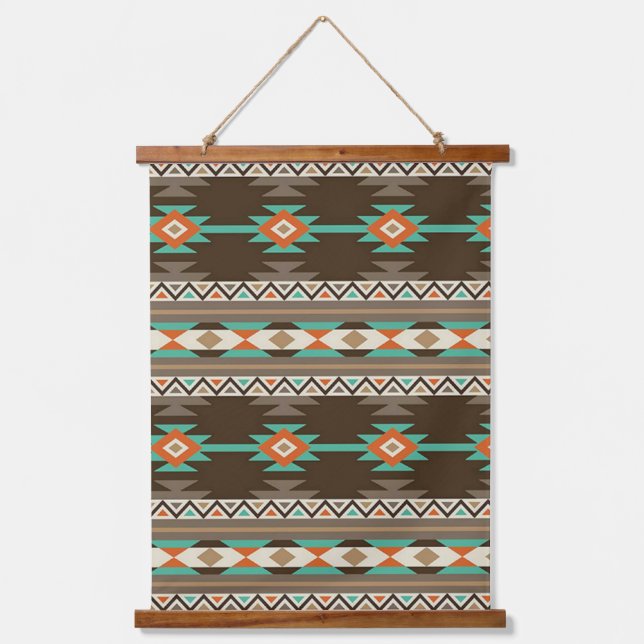 Native Amerikanische Ureinwohner Southwest Art Wal Wandteppich Mit Holzrahmen (Vorderseite)