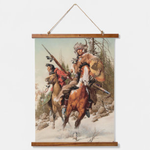Native Amerikanische Ureinwohner Southwest Art Wal Wandteppich Mit Holzrahmen