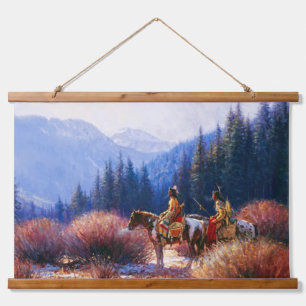 Native Amerikanische Ureinwohner Southwest Art Wal Wandteppich Mit Holzrahmen