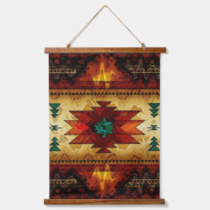 Native Amerikanische Ureinwohner Southwest Art Wandteppich Mit Holzrahmen