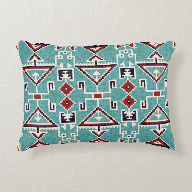 Native Amerikanischen Ureinwohners Navajo Pattern Dekokissen (Vorderseite)