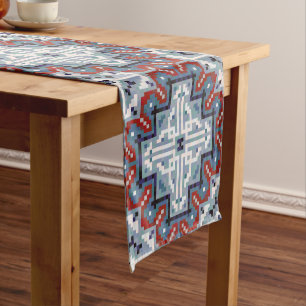 Native Amerikanischen Ureinwohners Navajo Pattern Kurzer Tischläufer