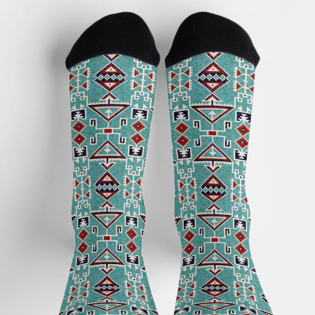 Native Amerikanischen Ureinwohners Navajo Pattern Socken (Oben)