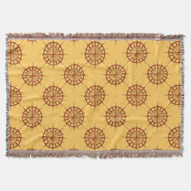 Native Art Blanket Spirituelle Tribal Throw Blanke Decke (Vorderseite)