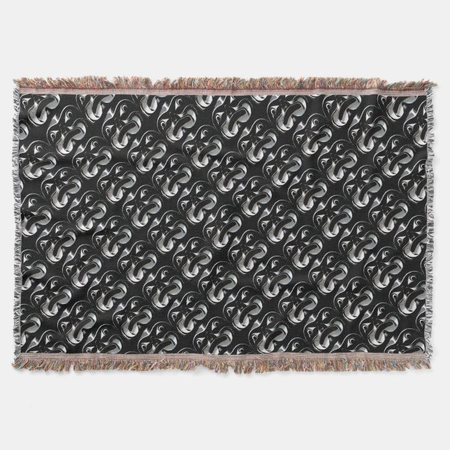 Native Art Blanket Tribal Maske Throw Blanket Gesc Decke (Vorderseite)