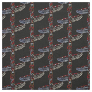 Native Art Fabric Eagle Totem Pole Stammwerk Stoff