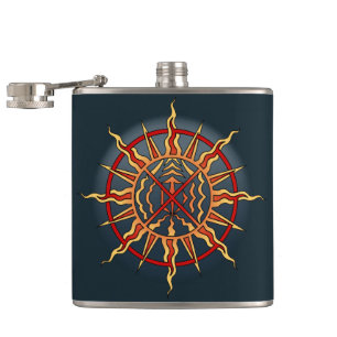 Native Art Flask Spirituelle Native Art Flasken Ge Flachmann