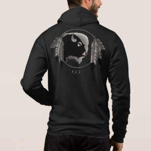 Native Art Jackets Men's Metis Wildlife Jacket Hoodie