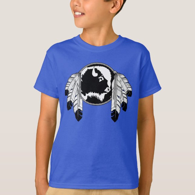Native Art Kid's T - Shirt Bio First Nation T-Shir (Vorderseite)