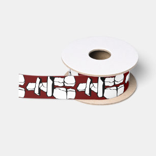 Native Art Ribbon Papier Custom Inukshuk Ribbon Satinband