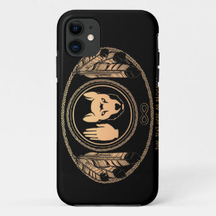 Native Art Wolf Drapeau iPhone 5 Coque Rebellion C