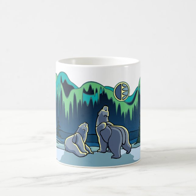 Native Bear Art Cups Tasse Polar Bear Cup & Gläser (Mittel)
