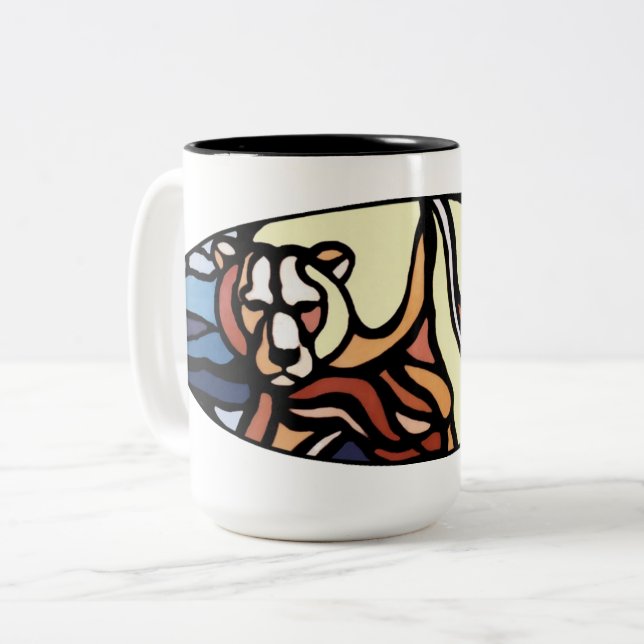 Native Bear Art Cups Tasse Polar Bear Cup & Gläser (Vorderseite Links)