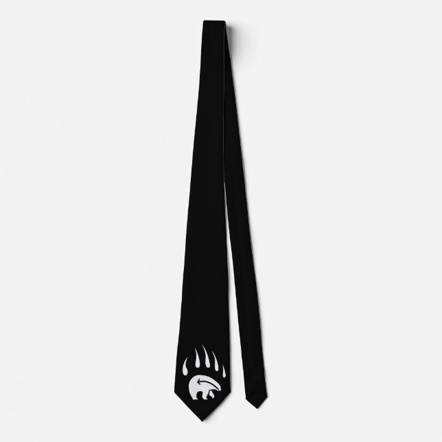 Native Bear Art Krawatte Tribal Bear Claw Necktie (Vorderseite)