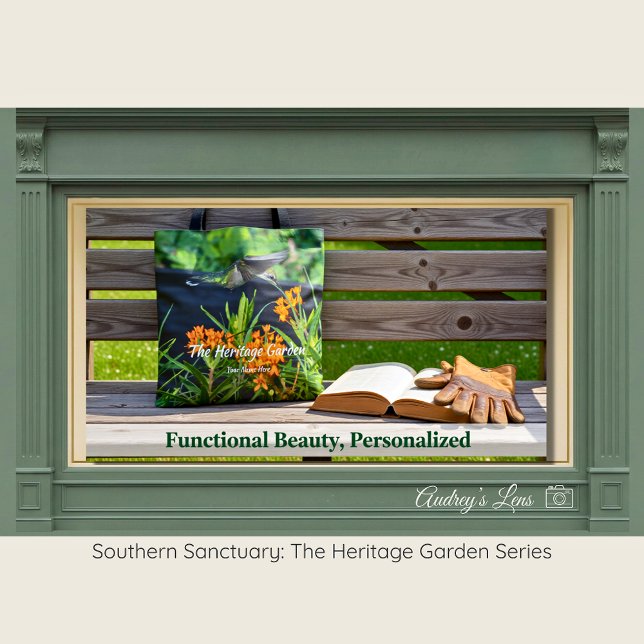 Native Butterfly Weed & Hummingbird Garden Tote Tasche (Von Creator hochgeladen)