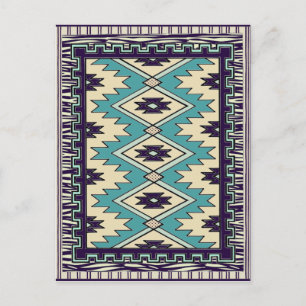 Native Chief Pattern Postkarte