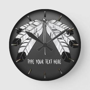 Native Clock Custom First Nation Stamm Wall Clock Runde Wanduhr