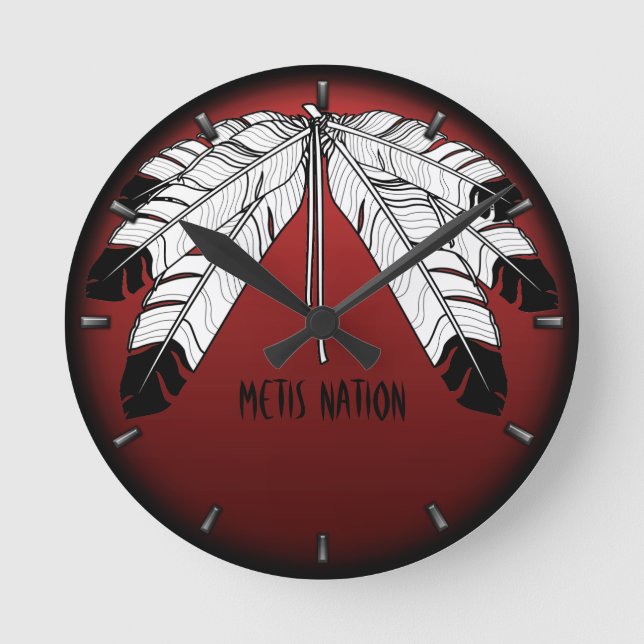 Native Clock Custom First Nation Tribe Wall Clock Runde Wanduhr (Vorderseite)