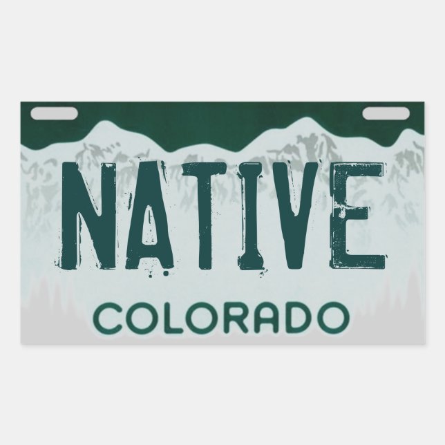 Native Colorado - Künstlerlizenzaufkleber Rechteckiger Aufkleber (Vorderseite)