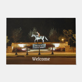 Native Dancer Horse Statue Saratoga Door Mat Fußmatte
