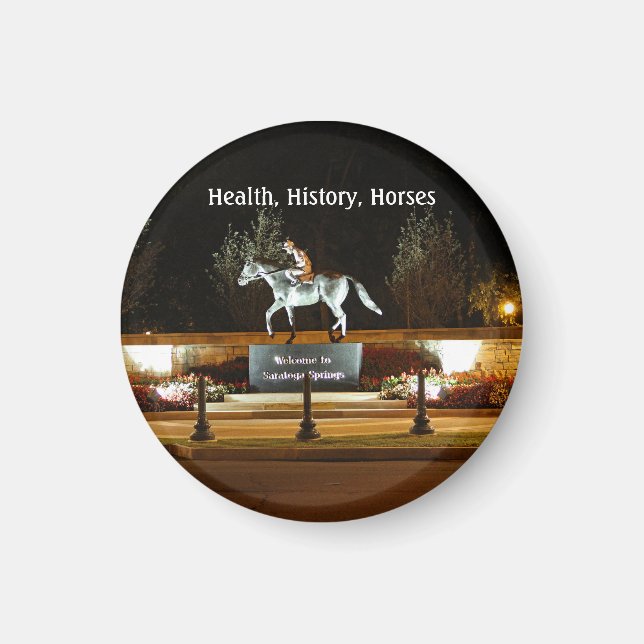 Native Dancer Horse Statue Saratoga Solid Magnet (Vorne)