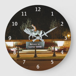 Native Dancer Statue Saratoga Wall Clock Number Große Wanduhr