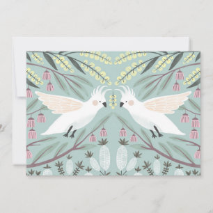 Native Florals und Cockatocks danke Karte