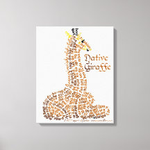 Native Giraffe Canvas Print