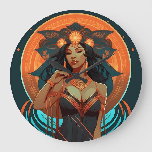 NATIVE INSPIRATION #2 GROßE WANDUHR (Vorderseite)