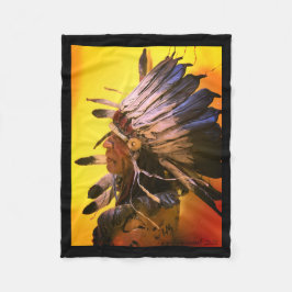 Native Kiowa "Morning sky" original art Fleecedecke