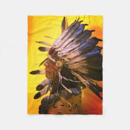 Native Kiowa "Morning sky" original art Fleecedecke