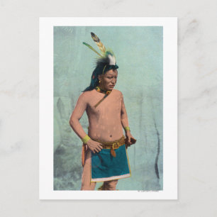 Native Man nannte Lone Elk Postkarte