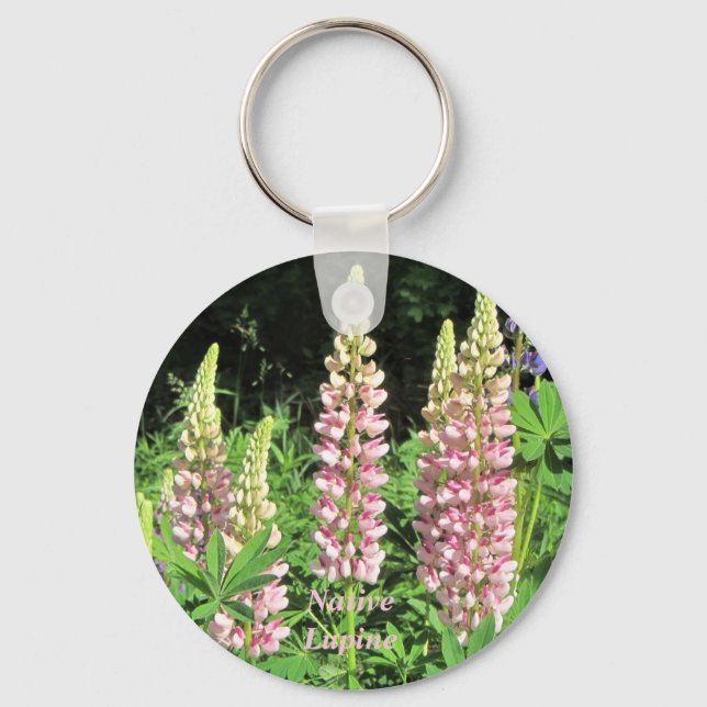 Native Minnesota Pink Lupine Schlüsselanhänger (Vorderseite)