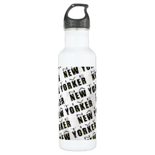 Native New Yorker Pattern Edelstahlflasche