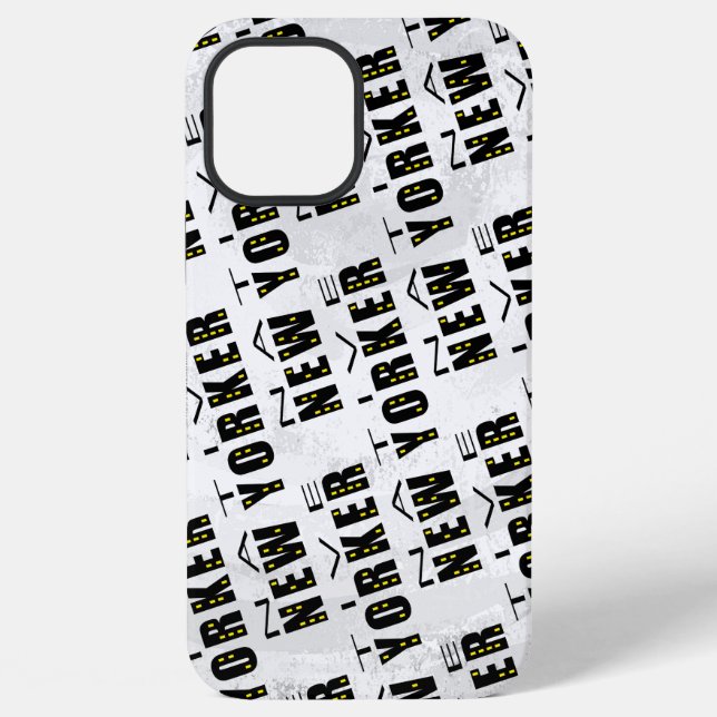 Native New Yorker Pattern iPhone 12 Pro Max Hülle (Rückseite)