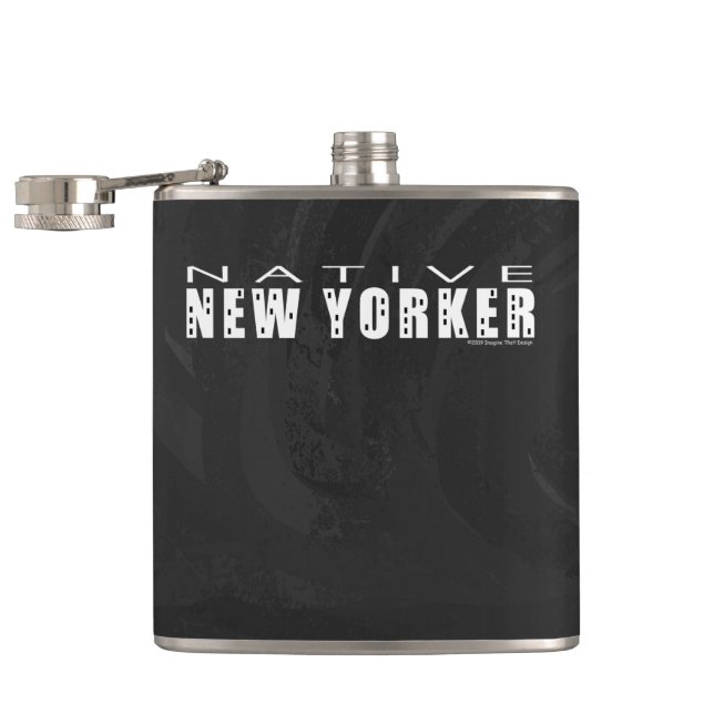 Native New Yorker schwarz Flachmann (Geöffnet)