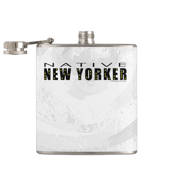 Native New Yorker schwarz Flachmann (Geöffnet)