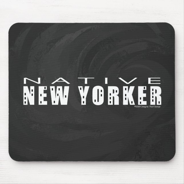 Native New Yorker schwarz Mousepad (Vorne)