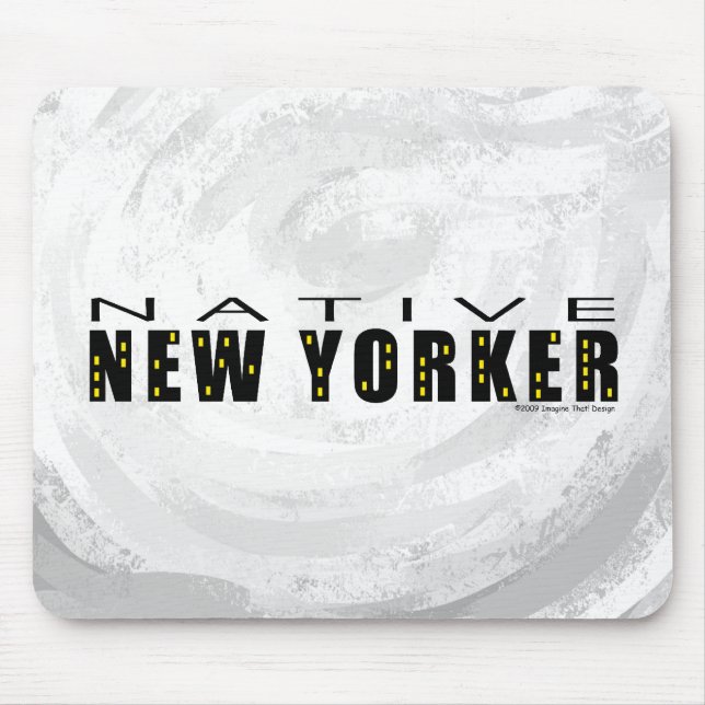 Native New Yorker schwarz Mousepad (Vorne)