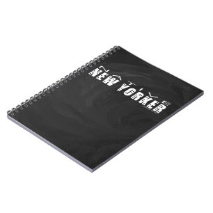 Native New Yorker schwarz Notizblock