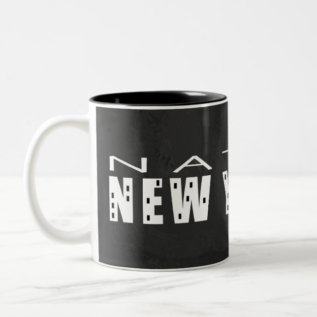 Native New Yorker schwarz Zweifarbige Tasse (Links)