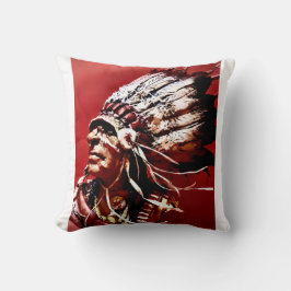 Native "Nez Perce Chief" original art  Kissen